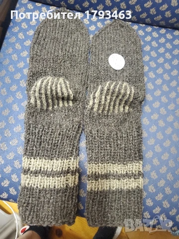 Ръчно плетени мъжки чорапи от вълна размер 44