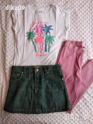 Дънкова пола и клин панталон, снимка 1