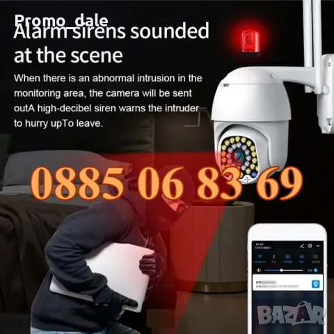 Куполна WIFI камера, IP камера 32 LED , снимка 2 - IP камери - 44727596