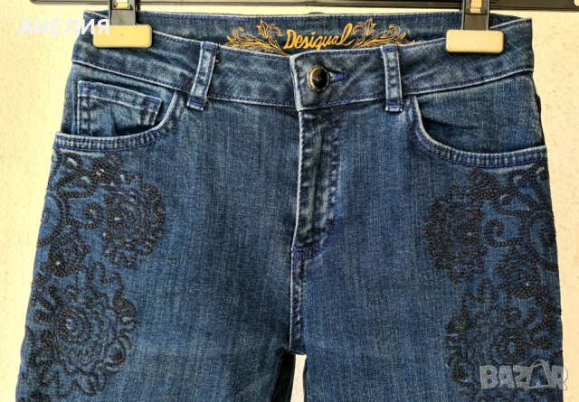 Дамски дънки Desigual slim, снимка 2 - Дънки - 38219220