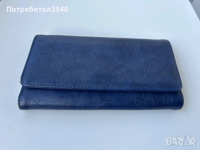 Синьо дамско портмоне, снимка 2 - Портфейли, портмонета - 47266153