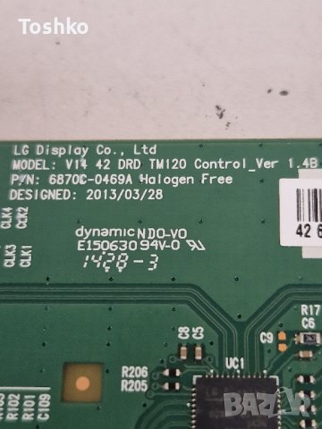 TCON BOARD 6870C-0469A за ТВ FINLUX 42FLYR274SC, снимка 2 - Части и Платки - 42537876