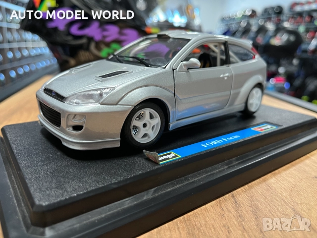Нова метална колекционерска количка модел FORD FOCUS WRC TEST CAR 1:24