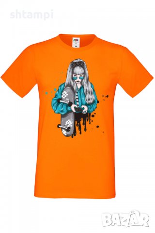 Мъжка тениска Scate woman,Изненада,Повод,Подарък,Празник, снимка 2 - Тениски - 37652764