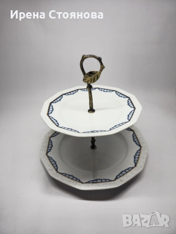 💠💠💠Classic Rose Maria Blu💠💠💠 Поднос на две нива, снимка 9 - Антикварни и старинни предмети - 53152004