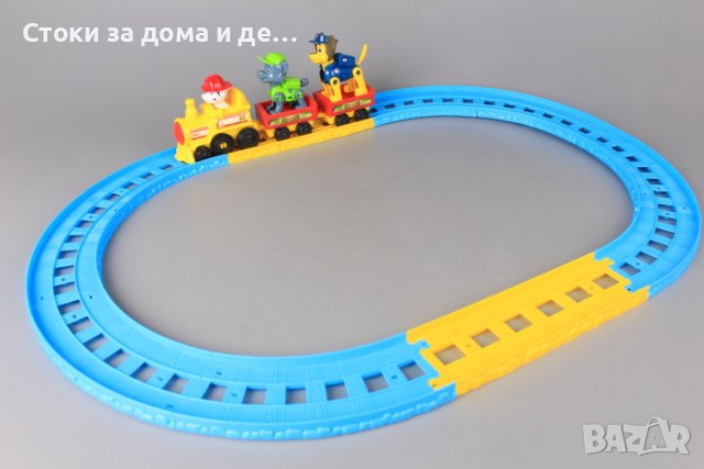 ✨ Весело влакче с два вагона и патрулиращи кученца Paw Patrol   , снимка 2 - Влакчета, самолети, хеликоптери - 44395659