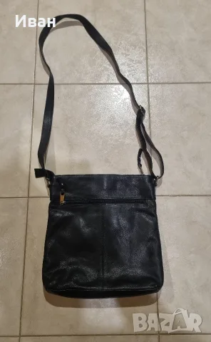 Кожена чанта през рамо голяма crossbody естествена кожа 