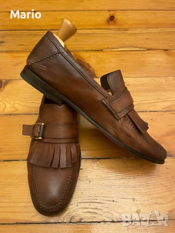 Santoni мъжки мокасини 43, снимка 2 - Мокасини - 53373704
