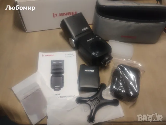 JINBEI Hi460MAX TTL HSS фотоапарат Speedlite със сензорен циферблат Универсален Hotshoe Canon Nikon , снимка 3 - Светкавици, студийно осветление - 49385020