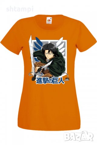Дамска тениска Attack on Titan Levi Ackerman,Анимация,игра,Празник,Повод., снимка 8 - Тениски - 38057351