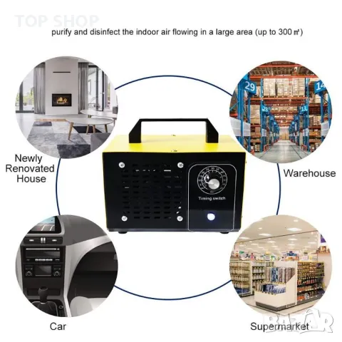 ATWFS Индустриален генератор на озон с таймер, 43 000 mg/h озонатор за гаражи, ферми, снимка 8 - Генератори - 48938426