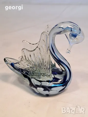 стъклен лебед Murano, снимка 4 - Декорация за дома - 49968836