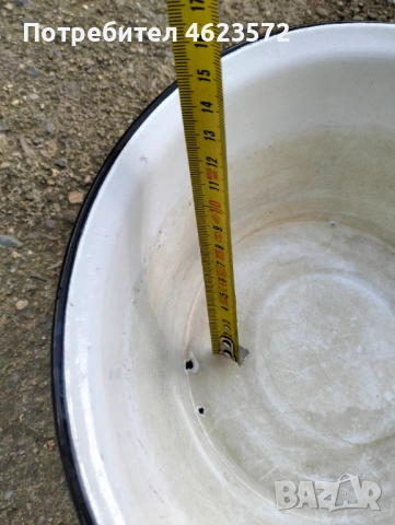 Стара емайлирана купа, снимка 3 - Антикварни и старинни предмети - 53131293