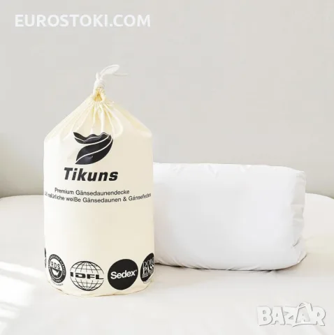 Всесезонна завивка от гъши пух и пера Tikuns, 155 x 220 см, ултра мека завивка 4 сезона, снимка 5 - Олекотени завивки и одеяла - 56122357