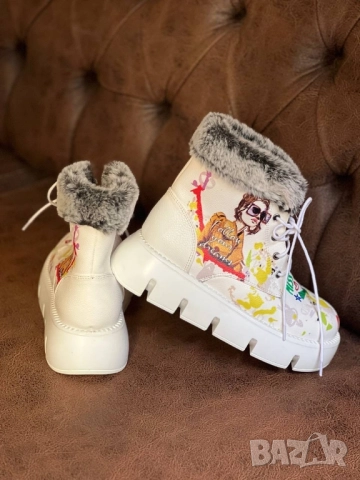 дамски боти с пух , снимка 4 - Дамски боти - 51436869