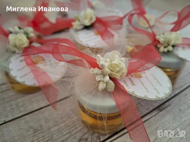 Бурканчета с мед/свещ/подаръци за гости/Коледа , снимка 4 - Други - 40004519