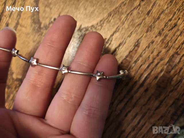 Сребърна полутвърда гривна (89), снимка 2 - Гривни - 39479005