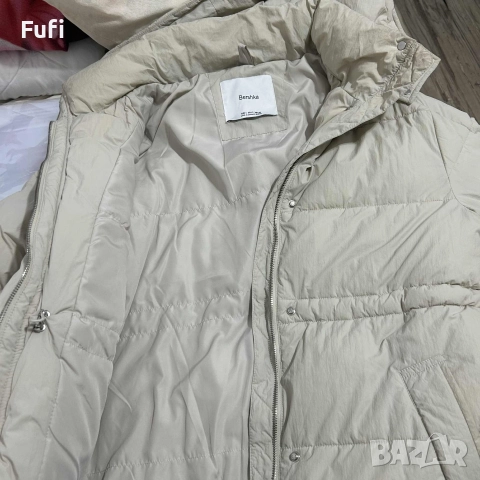 30 лв, дебелояке, марка Bershka, S размер, с качулка, с размери на снимката, снимка 2 - Якета - 52789535