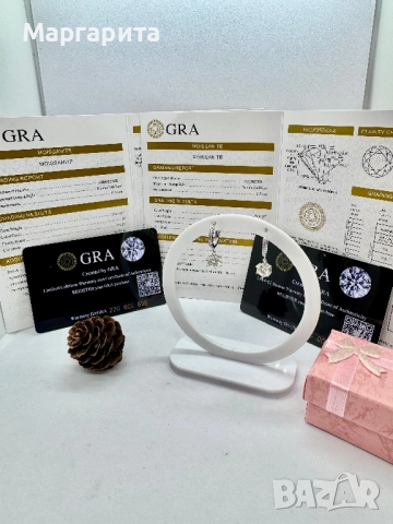 Сребърни обеци с мойсанит (диамант) 1 карат , снимка 11 - Обеци - 52714486