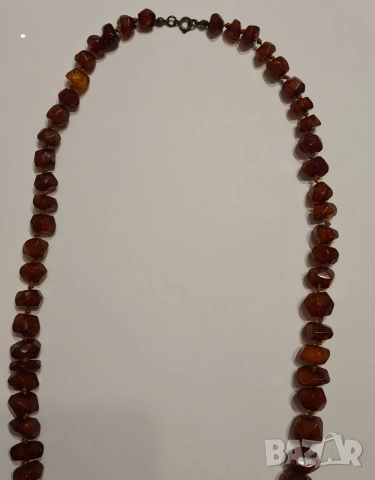 Продавам Огърлица Естествен Балтийски Кехлибар янтар от 100%, снимка 4 - Колиета, медальони, синджири - 53078452