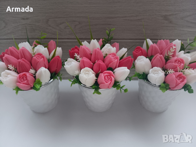 Ароматни Букети от глицеринов сапун , снимка 3 - Изкуствени цветя - 44750138