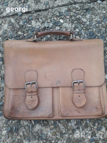 Ретро кожена чанта от естествена кожа 