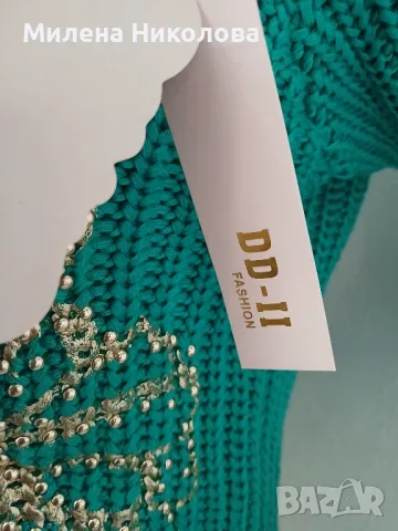 Нов зелен пуловер   М/Л, снимка 4 - Блузи с дълъг ръкав и пуловери - 49546888