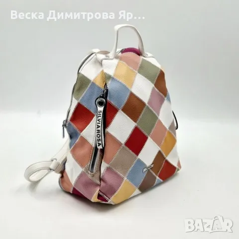 Модерна цветна дамска раница от еко материал, снимка 11 - Чанти - 50276145