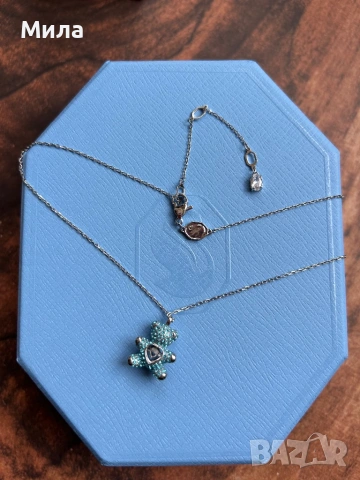 Swarovski - колие Teddy / Синьо мече ( НОВО ), снимка 7 - Колиета, медальони, синджири - 54282613