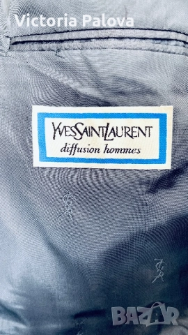 LUXURY модна къща YVES SAINT LAURENT винтидж сако 100% агнешка вълна, снимка 13 - Сака - 52485956