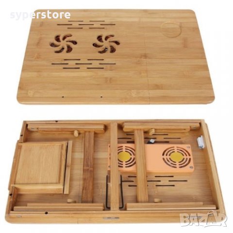 Масичка за лаптоп Поставка за лаптоп Digital One SP00309 №28 Бамбук М, снимка 6 - Лаптоп аксесоари - 35331861