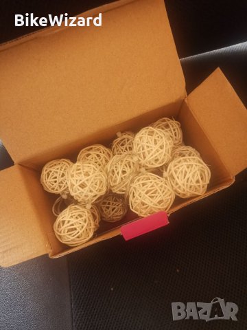 Lights4fun 16 LED лампички за украса изработени от дърво НОВИ