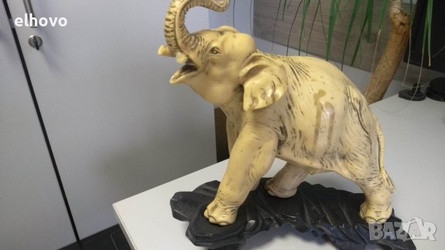 Керамичен слон с поставка, снимка 4 - Други ценни предмети - 39052248