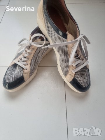 Спортно-елегантни ,ест.кожа обувки 41