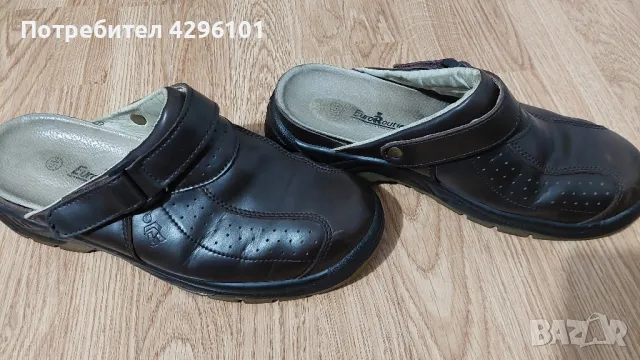 Мъжки кожени чехли EuroRoutier 45 номер, снимка 4 - Мъжки чехли - 48384220