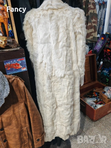 Дълго дамско палто естествен косъм , снимка 10 - Палта, манта - 53166415