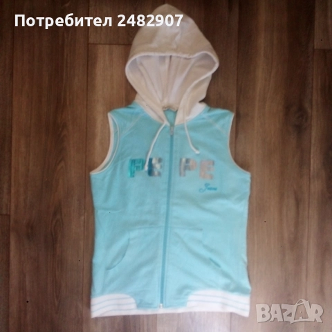 Дамско елече с качулка, снимка 2 - Елеци - 52107086