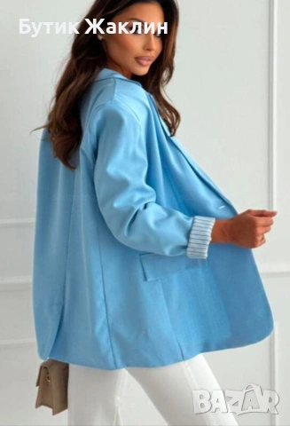 Дамско елегантно сако с ефектни ръкави, снимка 5 - Сака - 53879331
