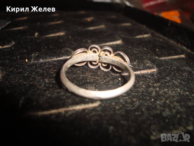 ФИЛИГРАНЕН УНИКАТ 19век ФЛОРАЛЕН СРЕБЪРЕН ПРЪСТЕН ВИСОКА ПРОБА СРЕБРО ЮВЕЛИРНА РЪЧНА ИЗРАБОТКА 18440, снимка 8 - Антикварни и старинни предмети - 33737106