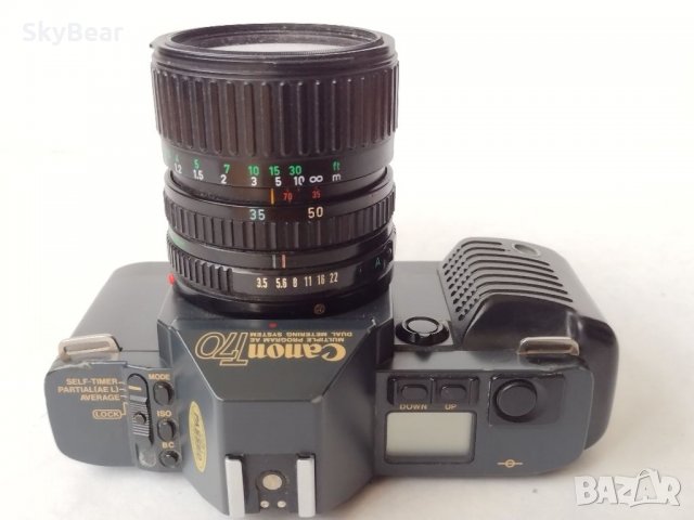 Аналогов фотоапарат Canon T70 с обектив 37-70 mm, снимка 3 - Фотоапарати - 37253935