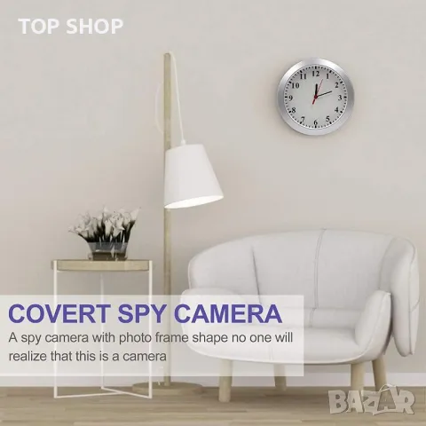 Стенен часовник с Камера HD1080P с детектор на движение, снимка 3 - HD камери - 48839360