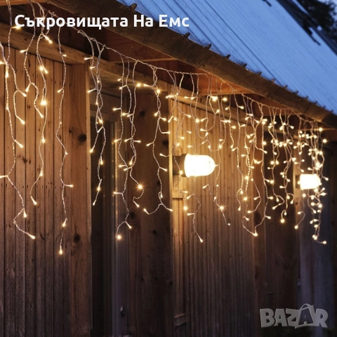 1️⃣2️⃣метра  Коледни Лампи ТИП Завеса, снимка 3 - Декорация за дома - 52540601