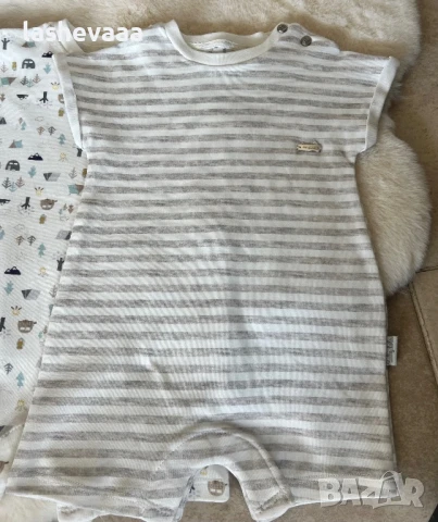 Комплект гащеризони/ромпъри сиво, снимка 5 - Комплекти за бебе - 51116658