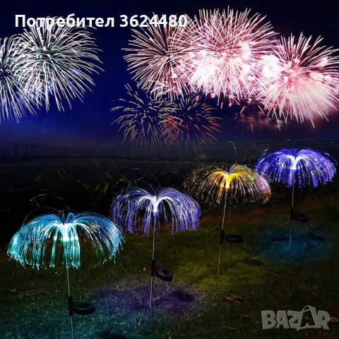 Медуза соларна лампа, снимка 3 - Соларни лампи - 42836069