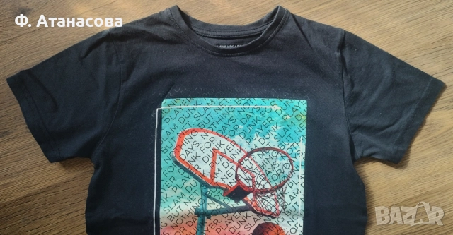Ефектна тениска PRIMARK баскетбол, размер 140-146, 9-10 години, като нова, снимка 4 - Детски тениски и потници - 52170605
