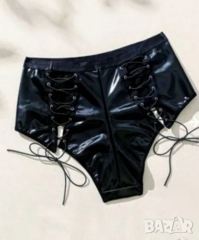 Лачени латексови бикини ХЛ, снимка 2 - Бельо - 47911327