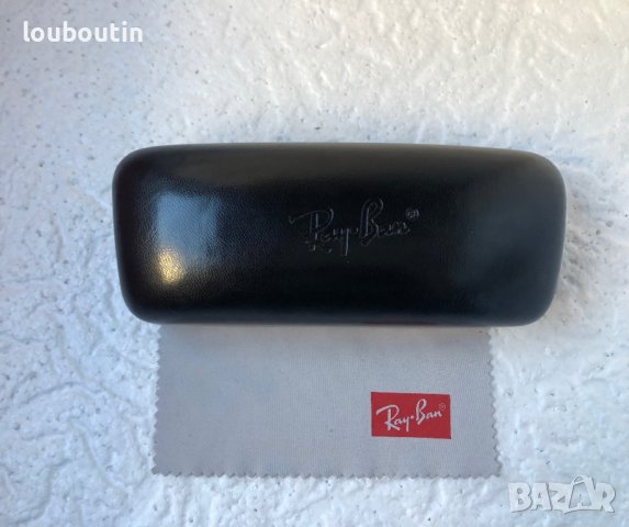 Ray Ban Твърд калъф естествена кожа и кърпичка, снимка 5 - Слънчеви и диоптрични очила - 37359767