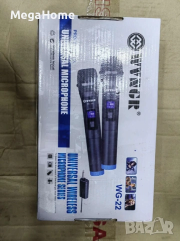 Комплект 2 бр. универсални динамични безжични микрофони WG-22