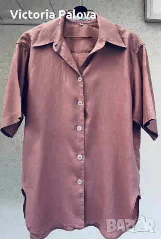 Ленена риза EDITH KUMAR CASUAL VINTAGE , снимка 13 - Ризи - 47294614