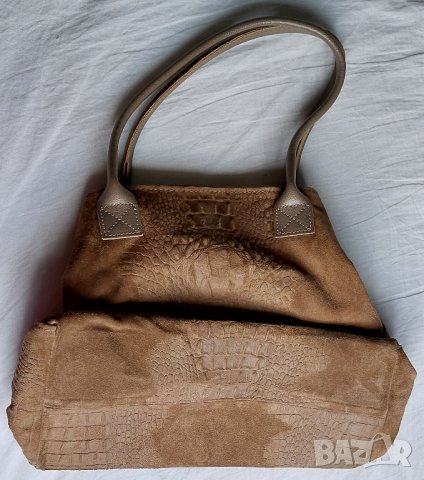 Луксозна кожена чанта тип Биркин от истинска кожа, Италия, снимка 4 - Чанти - 42378492